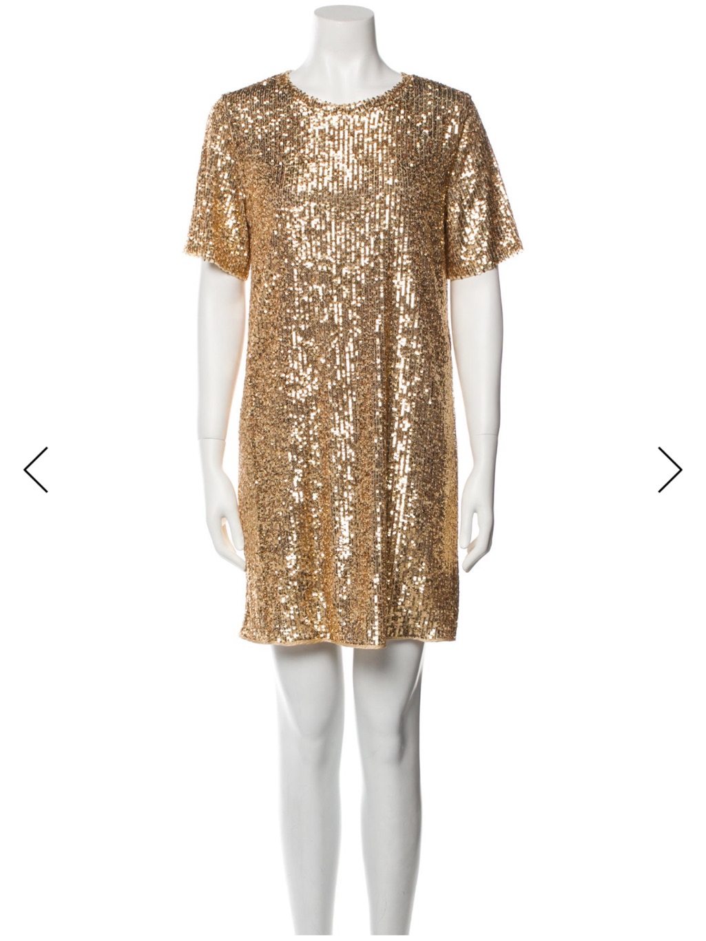 Tom Ford Gold Sequin Shirt Dress